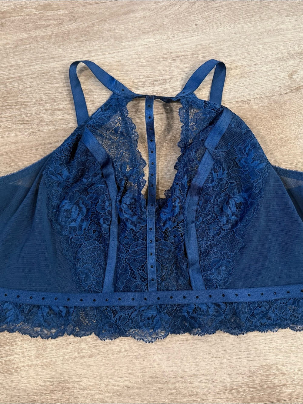 Torrid NEW Lace Rhinestoned Bralette In Dark Sea Blue Size 3XL